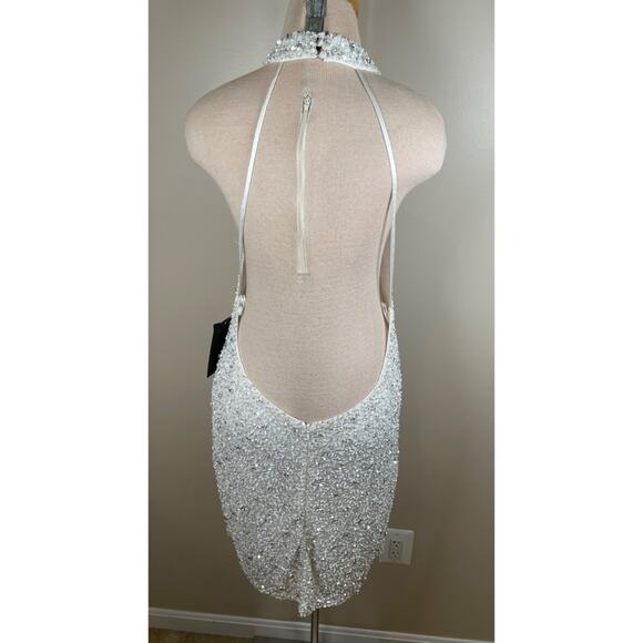Retrofete Olivia Crystal Embellished White Mini Dress Size XXL - Picture 10 of 12